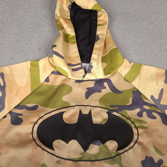 Batman Hoodie Sweatshirt Mens Medium Camo Six Flags‎ Logo DC Comics Pullover - Picture 3 of 16